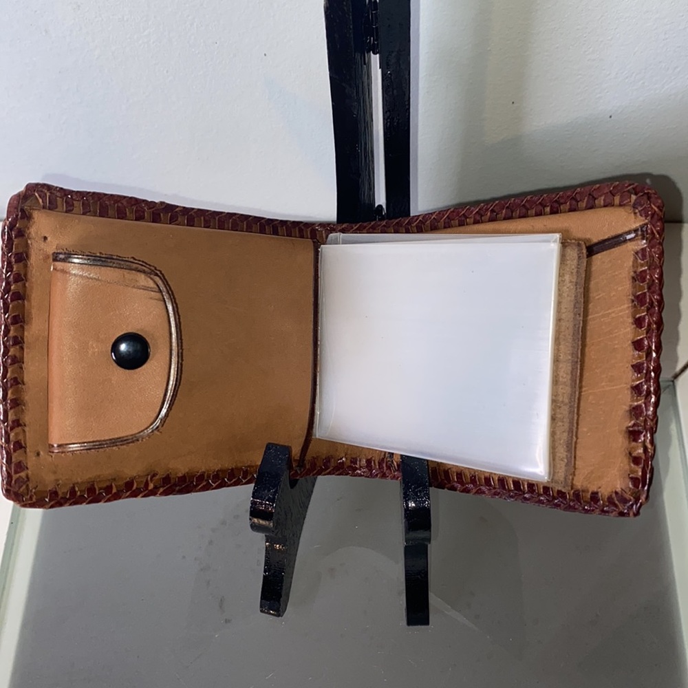 Vintage Tooled Leather Horse & Barn Country Western Wallet Billfold - Picture 11 of 16